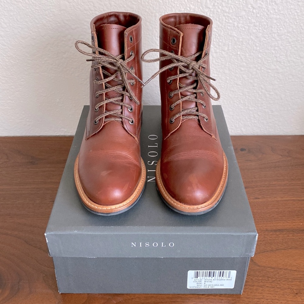 Nisolo All-Weather Amalia Boot in Brandy | 9